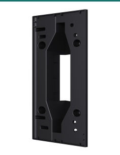 Akuvox E12 black angle bracket — right three-quarter view