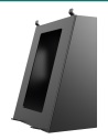 Akuvox S562 black surface-mount angle box — three-quarter view