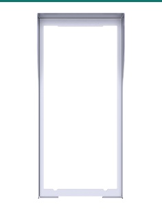 Akuvox R27 / R28 silver in-wall rain cover — front
