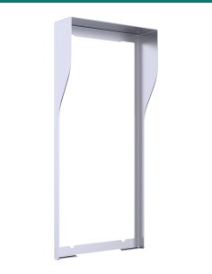 Akuvox R27 / R28 silver in-wall rain cover — front 2