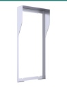Akuvox R27 / R28 silver in-wall rain cover — left three-quarter view