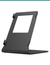 Akuvox C313 / C315 black table bracket — three-quarter view