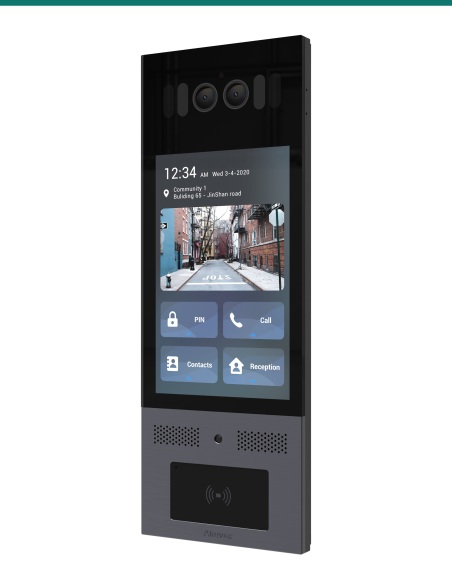 Akuvox X915S door phone — right three-quarter view