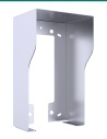 Akuvox E21 silver on-wall rain hood — left three-quarter view