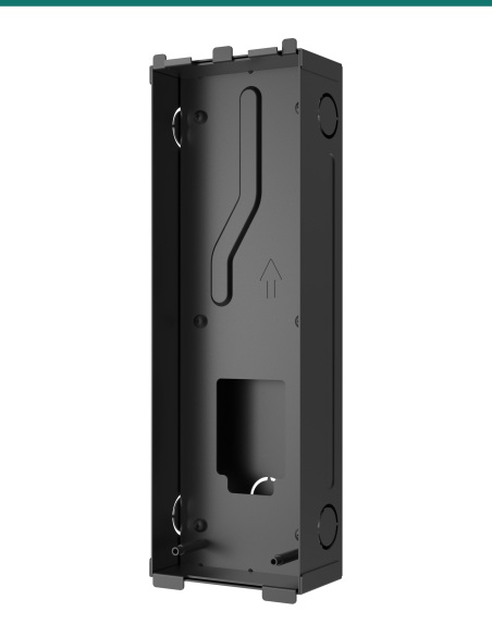 Akuvox S532 in-wall mounting box — right three-quarter view