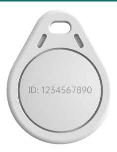 Akuvox F08 white MIFARE 1K key fob — front 2