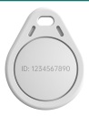 Akuvox F08 key fob — reverse with printed ID