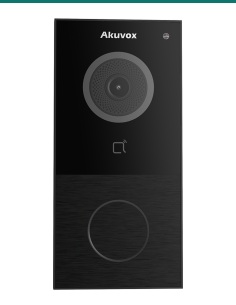 Akuvox E12S black SIP video doorbell — front
