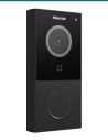 Akuvox E12S black doorbell — right three-quarter view