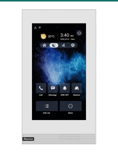 Akuvox S562-V white 7-inch vertical SIP indoor monitor — front