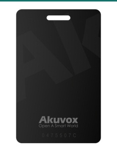 Akuvox S50 black MIFARE Classic 1K card — front