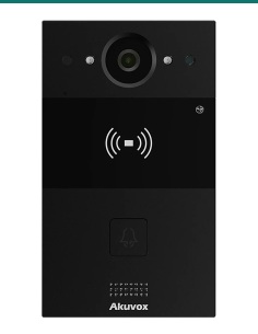 Akuvox R20A black single-button SIP video door phone — front