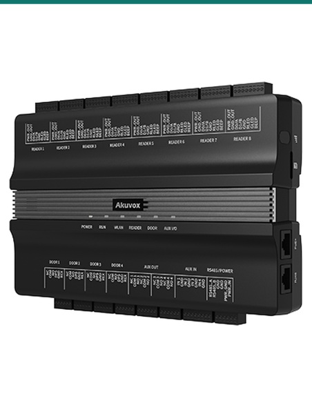 Akuvox A095S — right three-quarter view