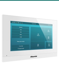 Akuvox C313W-2 white 7-inch 2-wire indoor monitor — front 2