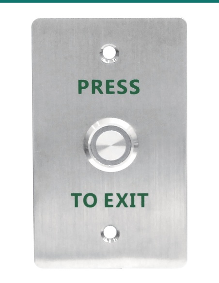 Akuvox EB11 Silver Stainless Steel Press-to-Exit Button with Blue LED — AK-EB11-SILVER