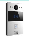 Akuvox R20A-2 silver 2-wire door phone — left three-quarter view