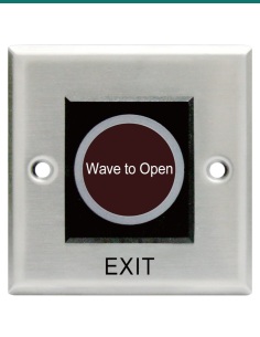 Akuvox EB13 silver stainless touch-free infrared exit button