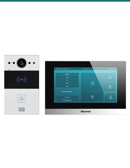 Akuvox 2-Wire IP Video Intercom Kit with R20A-2 Door Phone and C313W-2 Monitor — AK-2-WIREIPKITK