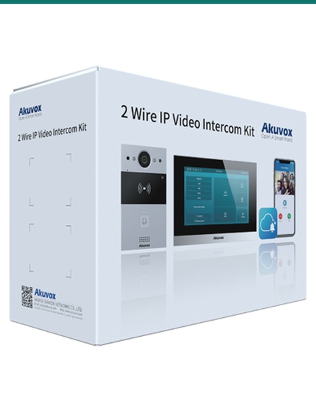 Akuvox 2 Wire IP Video Intercom Kit retail box