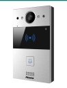 Akuvox R20A silver door phone — right three-quarter view