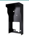 Akuvox E12 black on-wall rain hood — right three-quarter view
