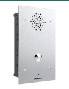 Akuvox E21A emergency intercom — left three-quarter view