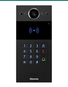 Akuvox R20K-L black LTE SIP video door phone — front