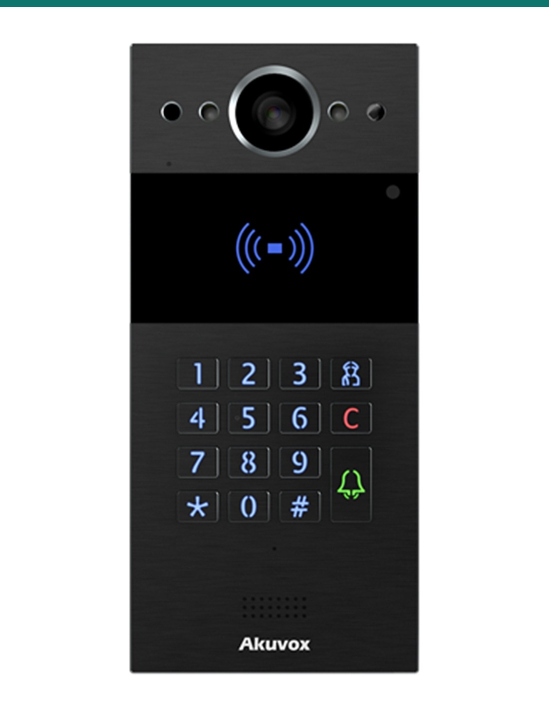 Akuvox R20K-L black LTE SIP video door phone — front