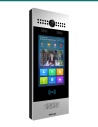 Akuvox R29C silver door phone — left three-quarter view