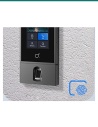 Akuvox S535 fingerprint module installed on a rendered wall
