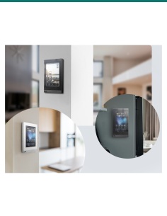 Akuvox S562-V grey 7-inch vertical SIP indoor monitor — front 2