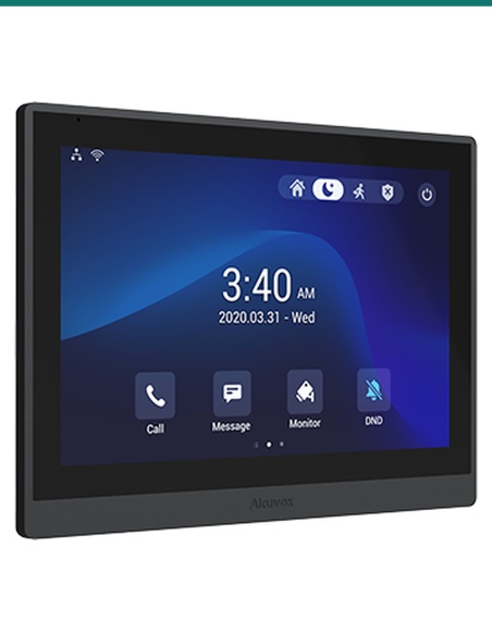 Akuvox IT88P indoor monitor — left three-quarter view