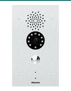 Akuvox E21V stainless steel video emergency intercom — front