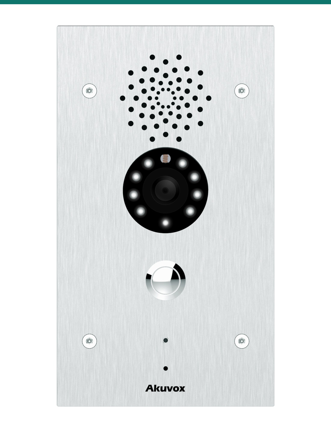 Akuvox E21V stainless steel video emergency intercom — front