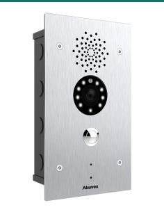 Akuvox E21V stainless steel video emergency intercom — front 2