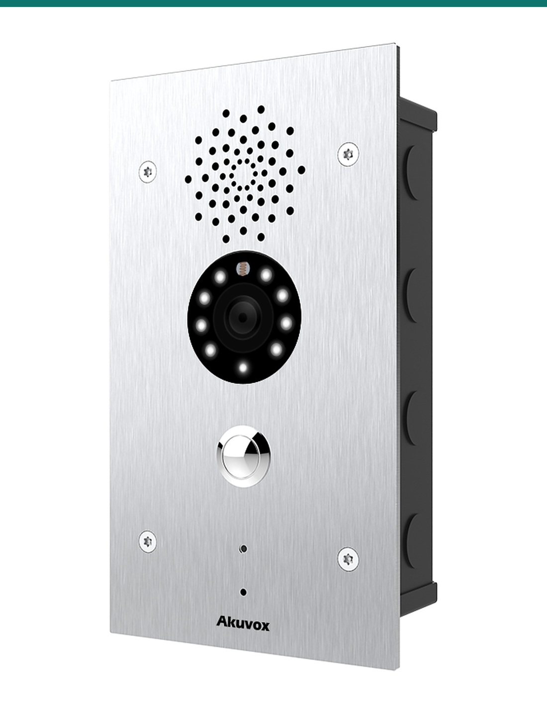 Akuvox E21V video emergency intercom — right three-quarter view
