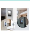 Akuvox S562-V vertical indoor monitors installed in white and grey finishes