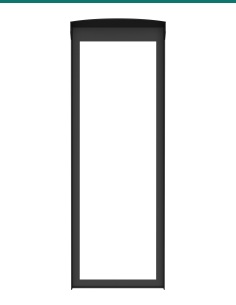 Akuvox S532 black in-wall rain cover — front