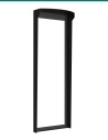 Akuvox S532 black in-wall rain cover — left three-quarter view