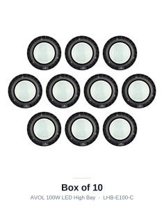 AVOL 100W LED high bay box of 10