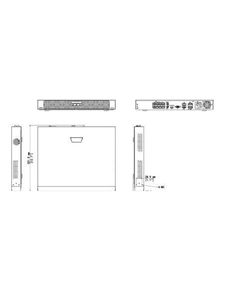 Uniarch NVR-216B-P16 dimensions