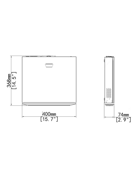 Uniarch NVR-432XU-P16 dimensions
