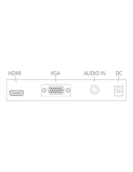Uniarch MT-22-V HDMI, VGA, audio and DC inputs Uniarch MT-22-V HDMI, VGA, audio and DC inputs