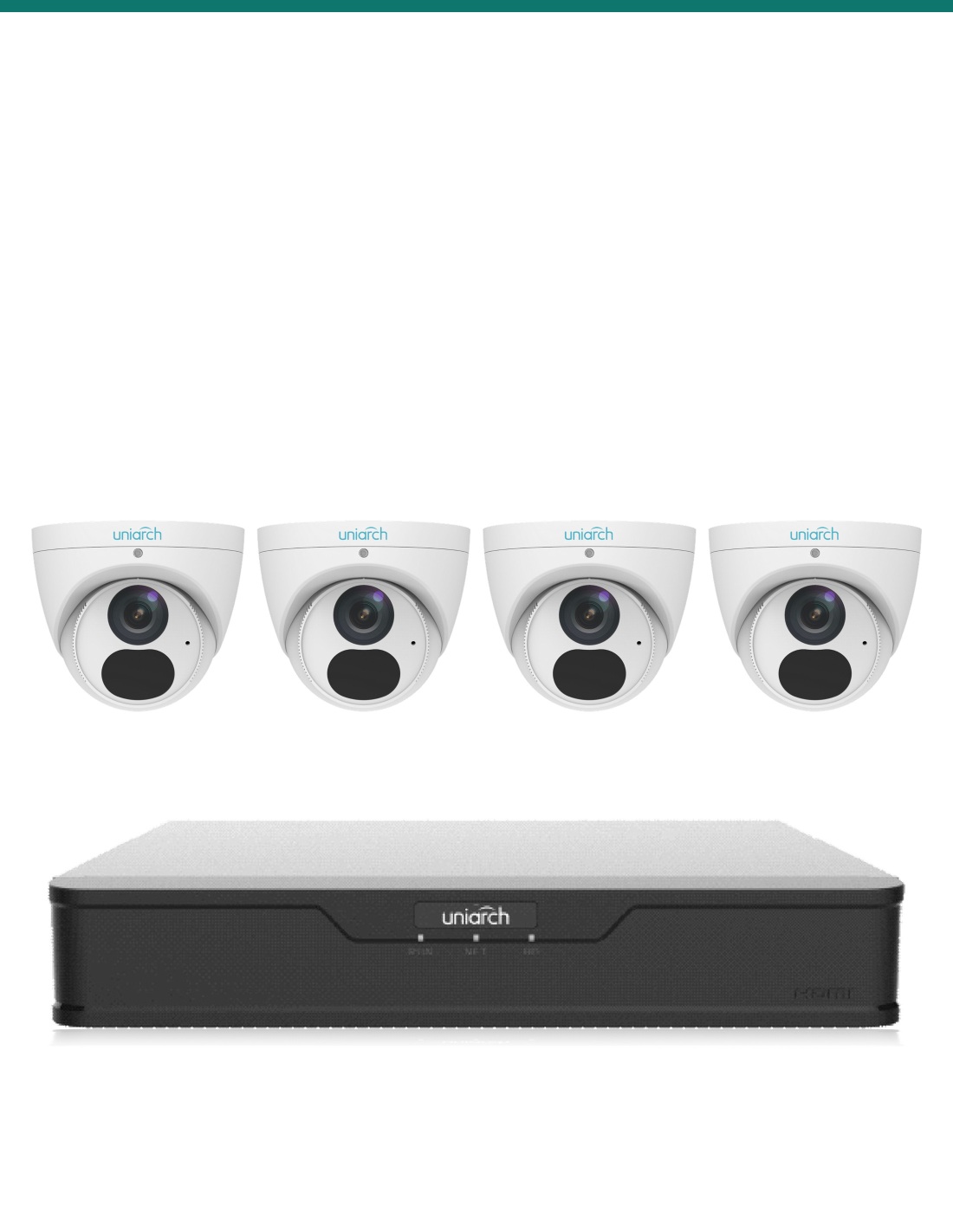 Uniarch kit UA-K804-T8W: recorder and cameras included