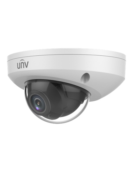 Uniview 4MP Mini Dome IP Camera, 2.8mm, 30m IR, Smart Intrusion, Mic, IK10 - IPC314SB-ADF28K-I0