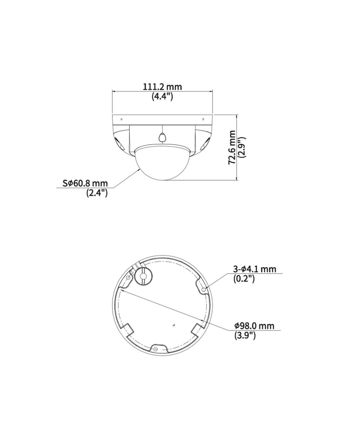 Uniview IPC318SB-ADF28KMC-DL-I1 dimension drawing