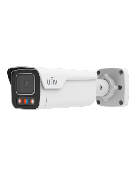 Uniview 6MP Tri-Guard Dual-Light Bullet Camera, White, Red & Blue Warning Light, Siren, 40m - IPC2B16SS-ADF28KMC-I1