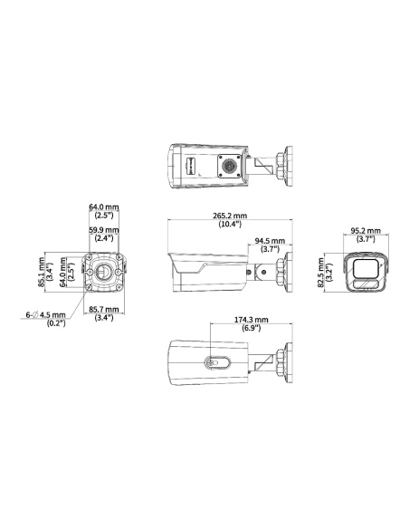 Uniview IPC2B16SS-ADF28KMC-I1 dimension drawing