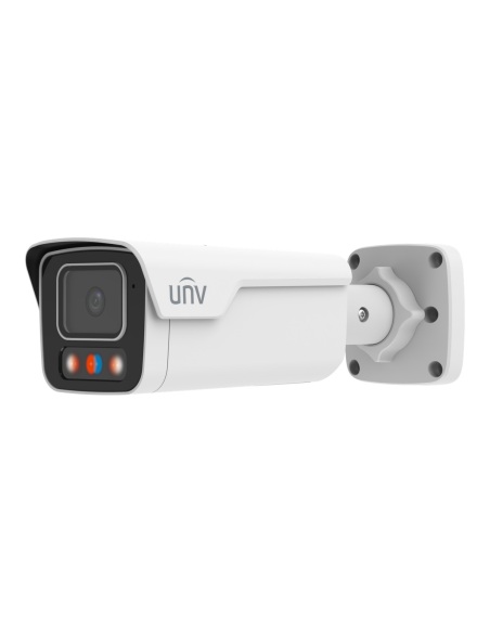 Uniview 8MP 4K Tri-Guard Dual-Light Bullet Camera, White, Red & Blue Warning Light, Siren, 40m - IPC2B18SS-ADF28KMC-I1