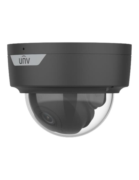 Uniview 8MP 4K Dome IP Camera, Black, 2.8mm, 40m IR, Smart Intrusion, Mic, IK10 - IPC328SS-ADF28K-I1-BK
